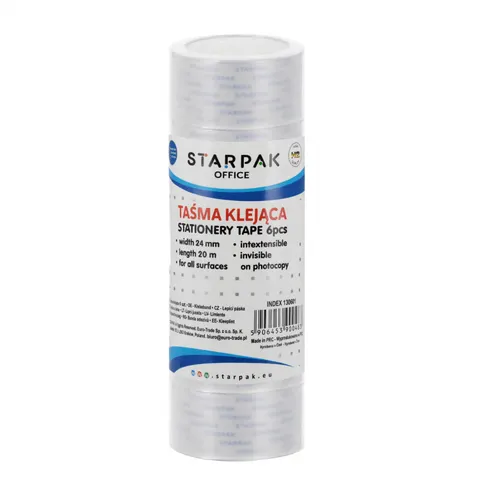 Taśma samoprzylepna 24mm/20m 6 sztuk STARPAK 130601