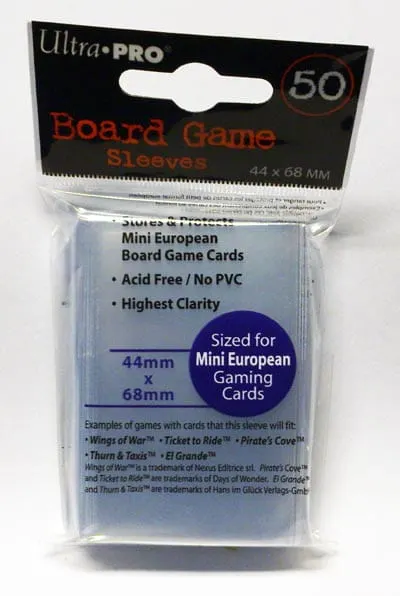 Board Game Sleeves - Mini European - 44x68
