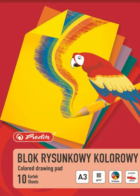 Blok rysunkowy A3/10k kolorowy A 10 HERLITZ 400210349