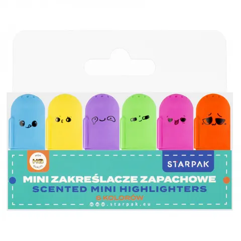 Zakreślacz mini zapachowy 6 kolorów STARPAK 518459