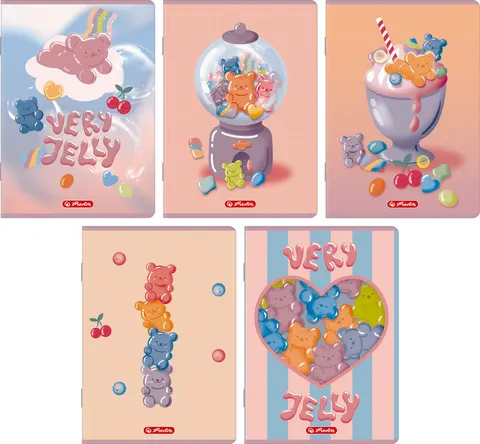 Zeszyt A5/32k linia wąska kolorowa Jelly A 10 HERLITZ 400206380
