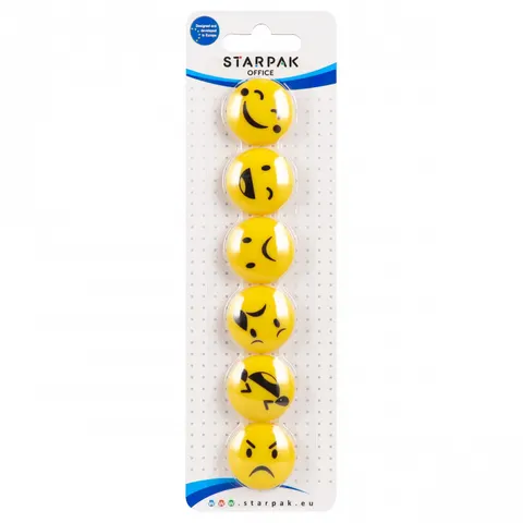 Magnes 30mm Emoticon3 mix 6szt STARPAK 576505