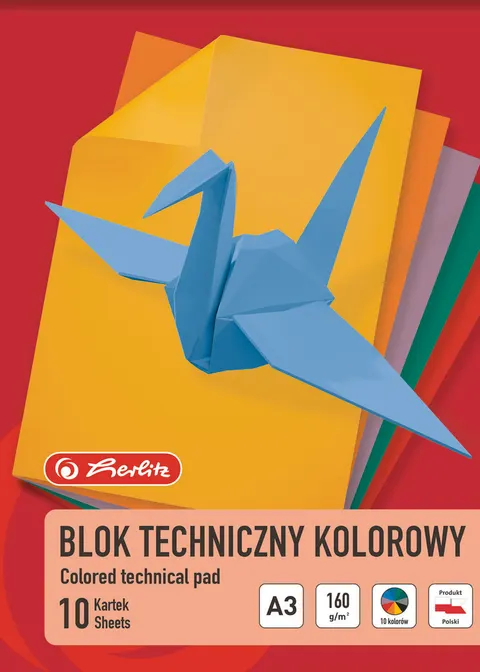 Blok techniczny A3/10k kolorowy A 10 HERLITZ 400198597