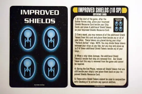 Attack Wing Star Trek - Resources: Improved Shields & Reference Card