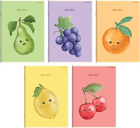 ZESZYT SZKOLNY A5 16 KRATKA TOP 2000 HAPPY FRUITS MIX WZORÓW 1szt.