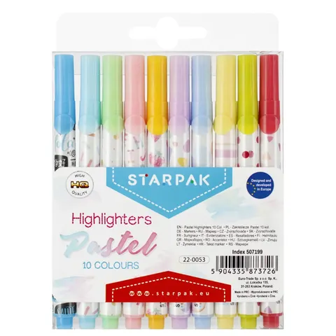 Zakreślacz 10 kolorów pastel STARPAK 507199