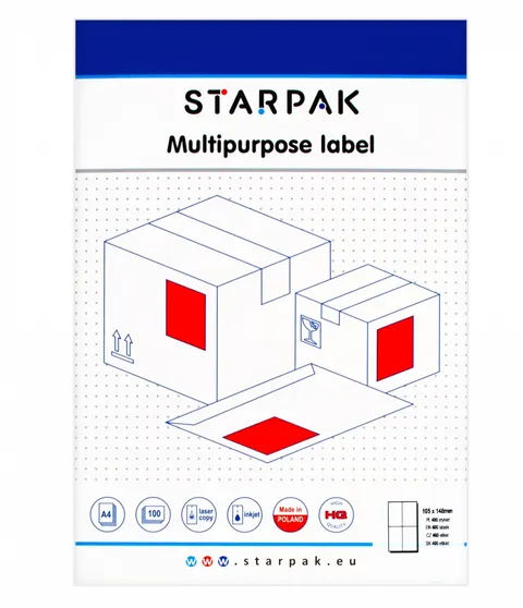 Etykieta samoprzylepna 105x148 STARPAK 424006