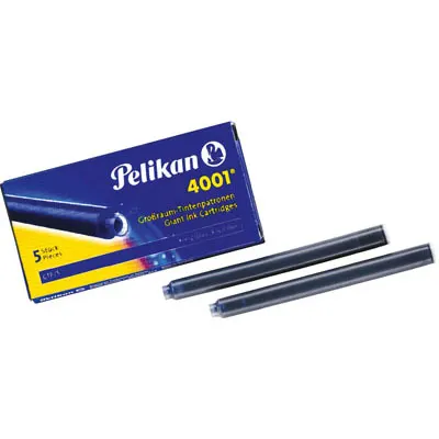 Naboje atramentowe długie czarne 5 szt, Pelikan