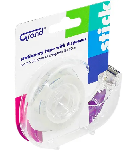 Taśma biurowa GRAND 18 20 m z dispenserem