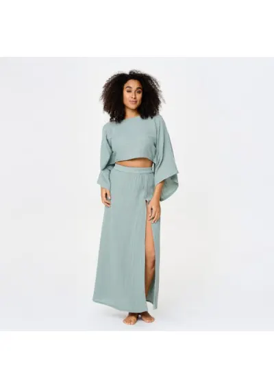LingaDore - Komplet plażowy dwuczęściowy Eucalyptus 8222 zielony L