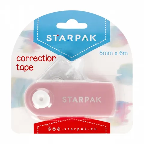 Korektor w taśmie 5mmx6mb pastel róż STARPAK 507202