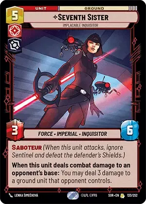 Seventh Sister - Implacable Inquisitor - Star Wars: Unlimited - Spark of Rebellion