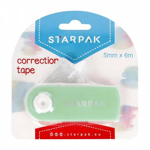 Korektor w taśmie 5mmx6mb pastel zielony STARPAK 507205