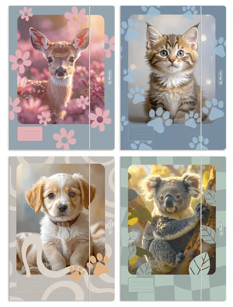 Teczka z gumką HERLITZ ANIMALS A4