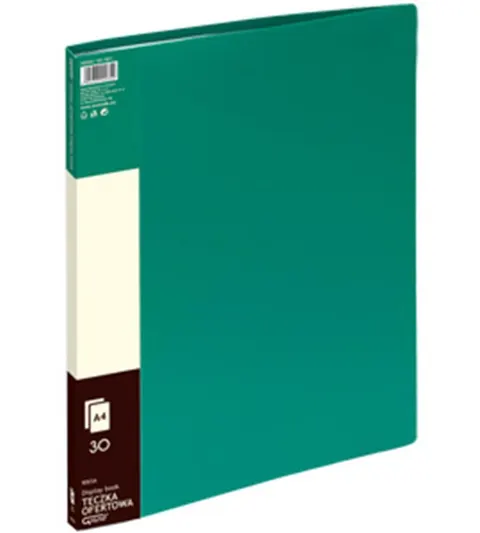 Teczka ofertowa PP A4, 30 koszulek EAGLE 9003A zielona