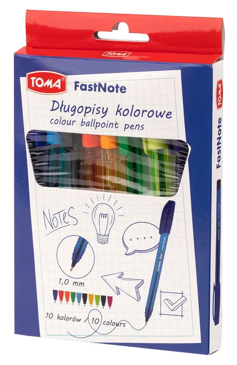 Dlugopis zam 10KOL 1.0 TO-024 mix wb