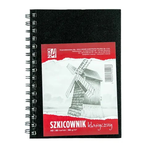 Szkicownik na spirali A5 Koh i Noor 80k. 98g,