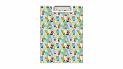 Clipboard A4 PVC zamykany Bubble Tea BIURFOL KHN-04-37