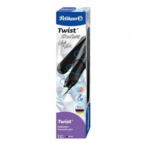 Pióro wieczne PELIKAN TWIST STRUCTURE stal. M black