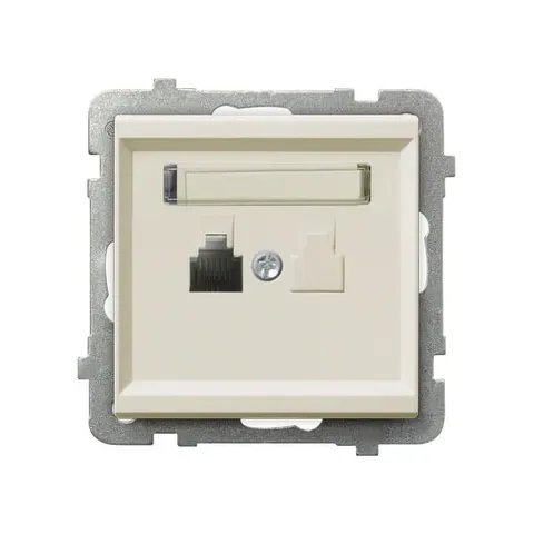 Sonata Ecru Gniazdo Telefoniczne Pojedyncze Gpt-1R/M/27
