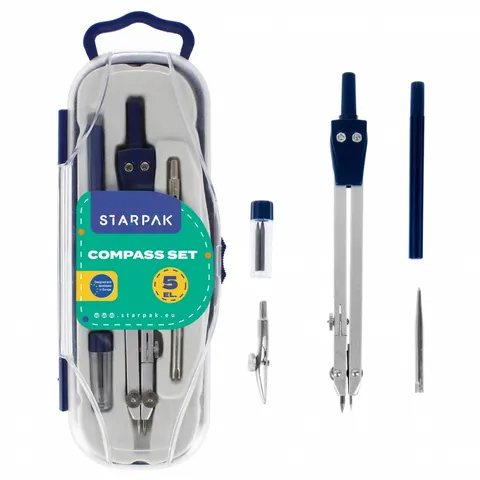 Cyrkiel metalowy 5 elementów STARPAK 447747