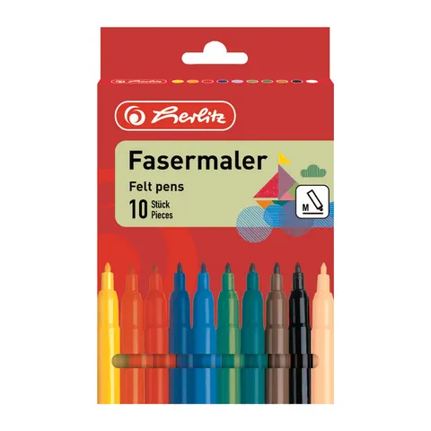 Flamastry HERLITZ 12 kolorów