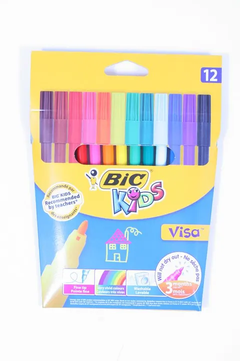 Flamastry 12-kol. Visa, BiC