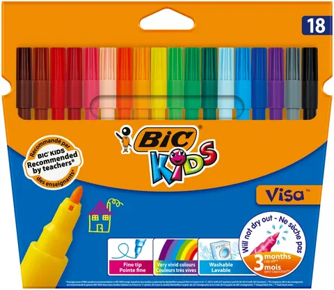 Pisaki 18 kolorów Kid Visa BIC 8871471BC