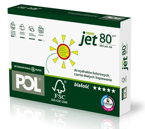 Papier xero A4 80 g op.500 arkuszy POLJET 3050021020