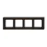 Karlik Deco Efekt Wenge Ramka Uniwersalna Poczwórna - Efekt Drewna (Ramka Wenge; Spód Czarny) Drd-4G