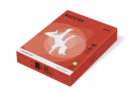 Papier xero A4 80 g czerwony Maestro op.500 arkuszy IGEPA 941CO44A80