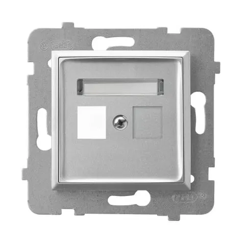 Ospel Aria Obudowa Gniazda Pojedynczego Typu Keystone Prosta Srebrny