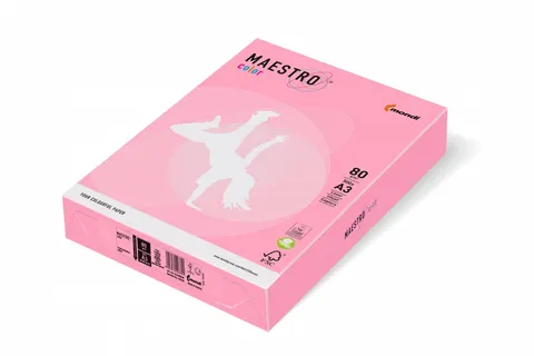 Papier ksero MAESTRO color A4 160g różowy 941-PI25A16S Pastel