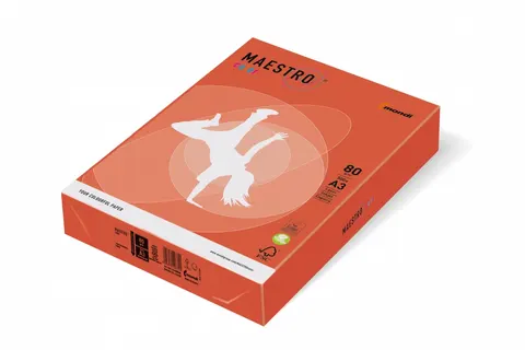 Papier xero A4 czerwony ceglany 500 ark. 80g Maestro Color ZR09