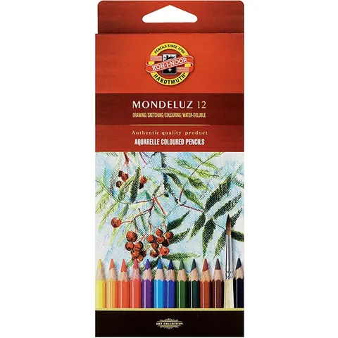 Kredki akwarelowe 12 kolorów mondeluz KOH-I-NOOR