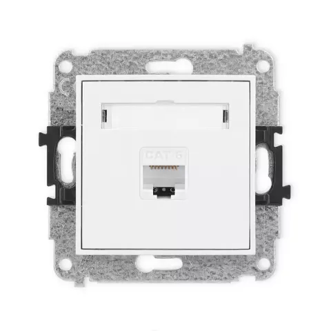 Karlik Mini biały Gniazdo komputerowe 1xRJ45 bez ramki MGK-3
