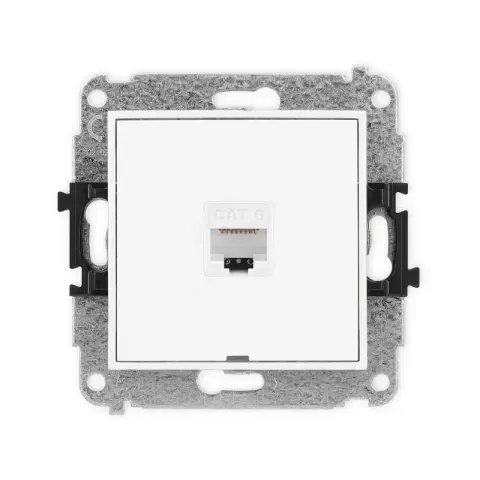 Karlik Mini biały Gniazdo komputerowe 1xRJ45 bez ramki MGKBO-3