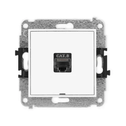 Karlik Mini biały Gniazdo komputerowe 1xRJ45 bez ramki MGKBO-11
