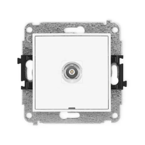 Karlik Mini biały Gniazdo 1x BNC bez ramki MGBNCBO-1
