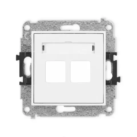 Karlik Mini biały Gniazdo 2x keystone puste bez ramki MGM-2P