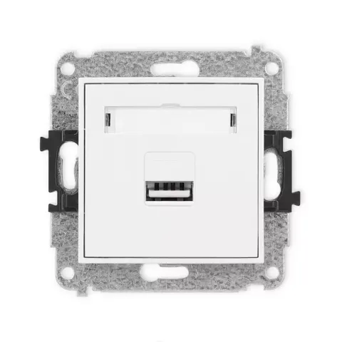 Karlik Mini biały Ładowarka USB A bez ramki MCUSB-1