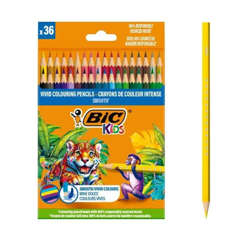 Kredki olówkowe 36kol Eco Smooth BIC 525788