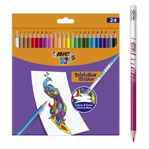 Kredki ołówkowe 24kol180 Kids Evolution Illusion BIC 987869