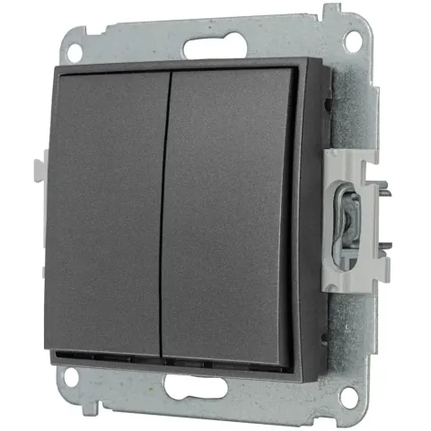 Mechanizm łącznika świecznikowego producent Karlik seria Mini kolor Grafitowy kod 11MWP-2
