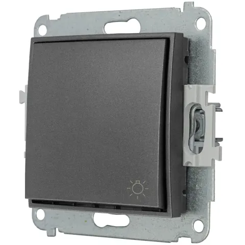 Mechanizm łącznika zwierny światło producent Karlik seria Mini kolor Grafitowy kod 11MWP-5