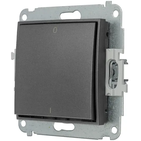 Mechanizm łącznika dwubiegunowego producent Karlik seria Mini kolor Grafitowy kod 11MWP-9