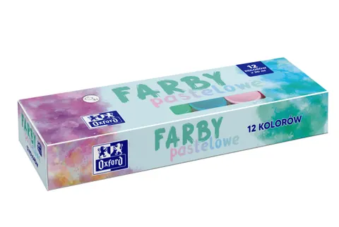 Farby plakatowe 12 kolorów 20ml pastel Oxford HAMELIN 400175578