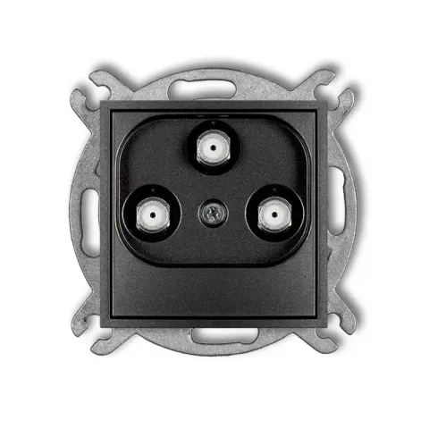 Mechanizm gniazda multimedialnego 3F DATA (Vectra) producent Karlik seria Mini kolor Grafitowy kod 11MGMV