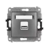 Mechanizm ładowarki USB pojedynczej USB A, 5W max., 5V, 1A producent Karlik seria Mini kolor Grafitowy kod 11MCUSB-1