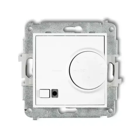 Karlik Mini biały mat Elektroniczny regulator temperatury z czujnikiem podpodłowym bez ramki 25MRT-1